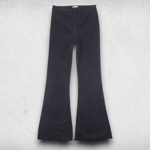 Cello Jeans Women Jr 11 Black Flare Raw Hem Y2K Retro 70s Boho Sustainable